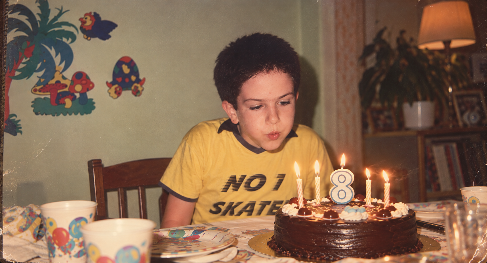 Childhood birthday celebration.
